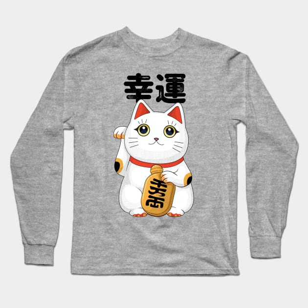 Luck and fortune cat Long Sleeve T-Shirt by redwane